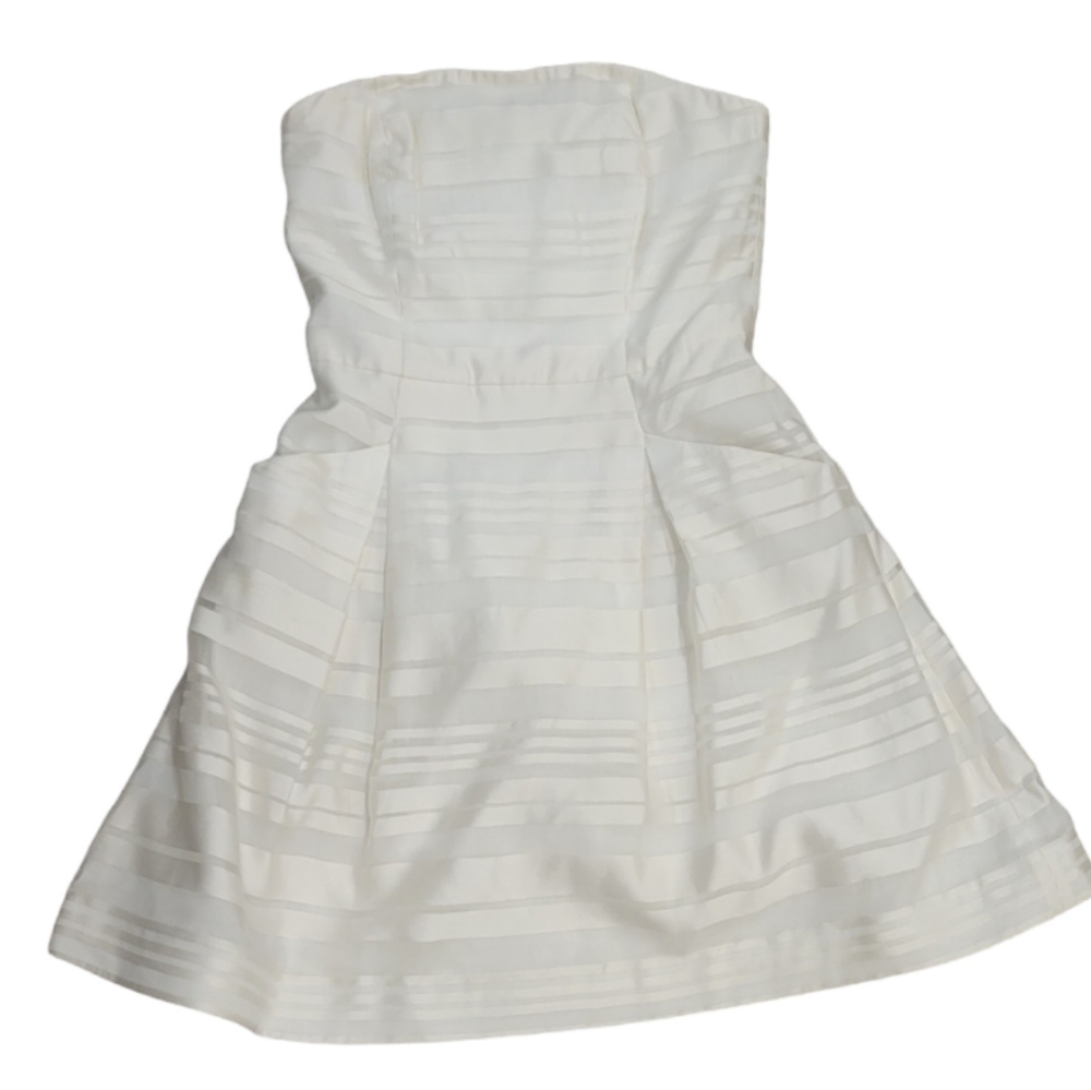 Lilly Pulitzer/Womens/White/Mini Dress/size0/XS/Bridal Shower/Strapless/Silk - Picture 2 of 6